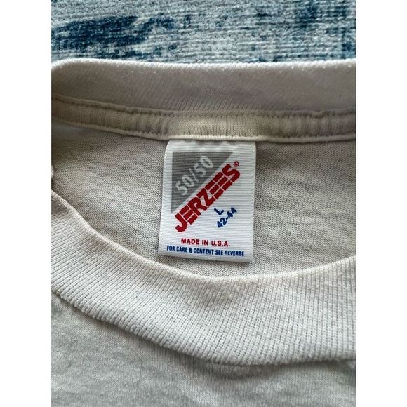 Vintage 90s Handmade Irish Shamrock Tee w Ribbon Large - Picture 8 of 11